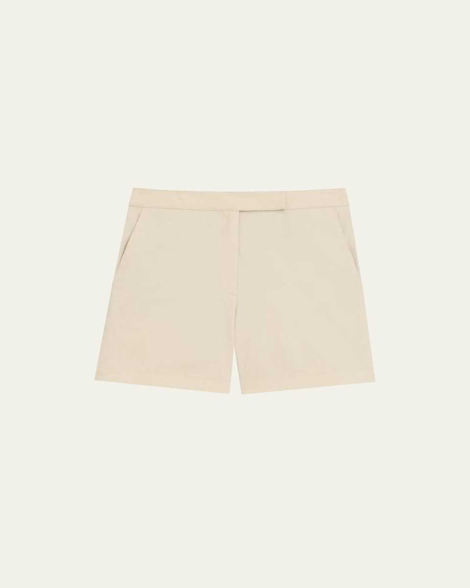Waist Tab Linen-Blend Shorts